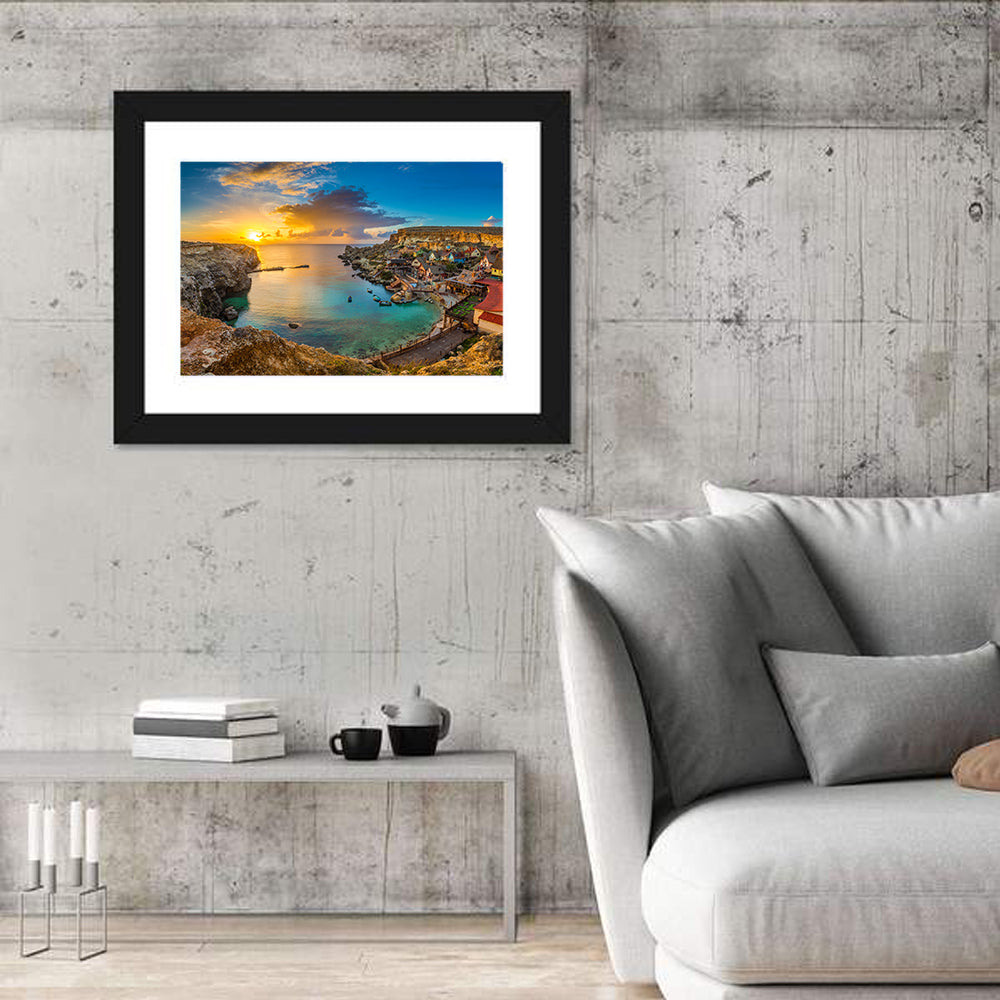 Popeye Village Sunset, Anchor Bay Malta Wall Art