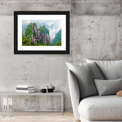 Mount Huangshan Misty Peaks Wall Art