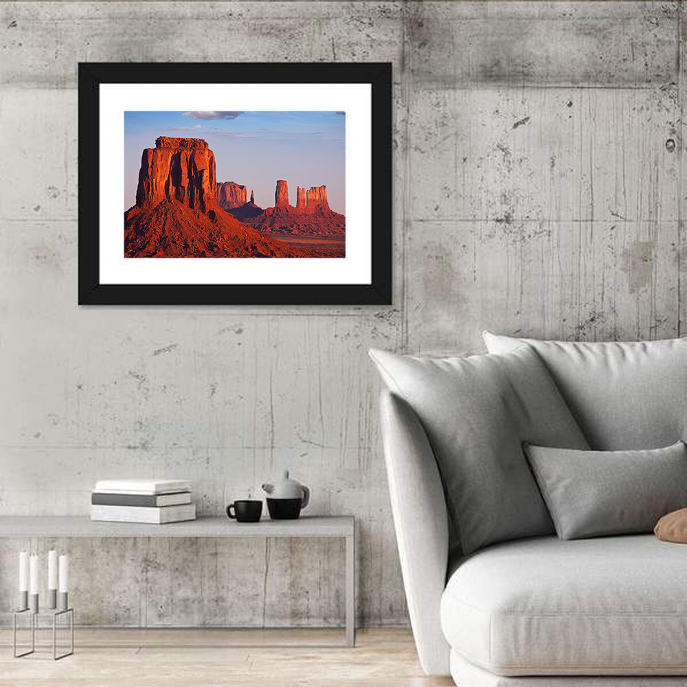 Monument Valley Mesa at Golden Hour Wall Art