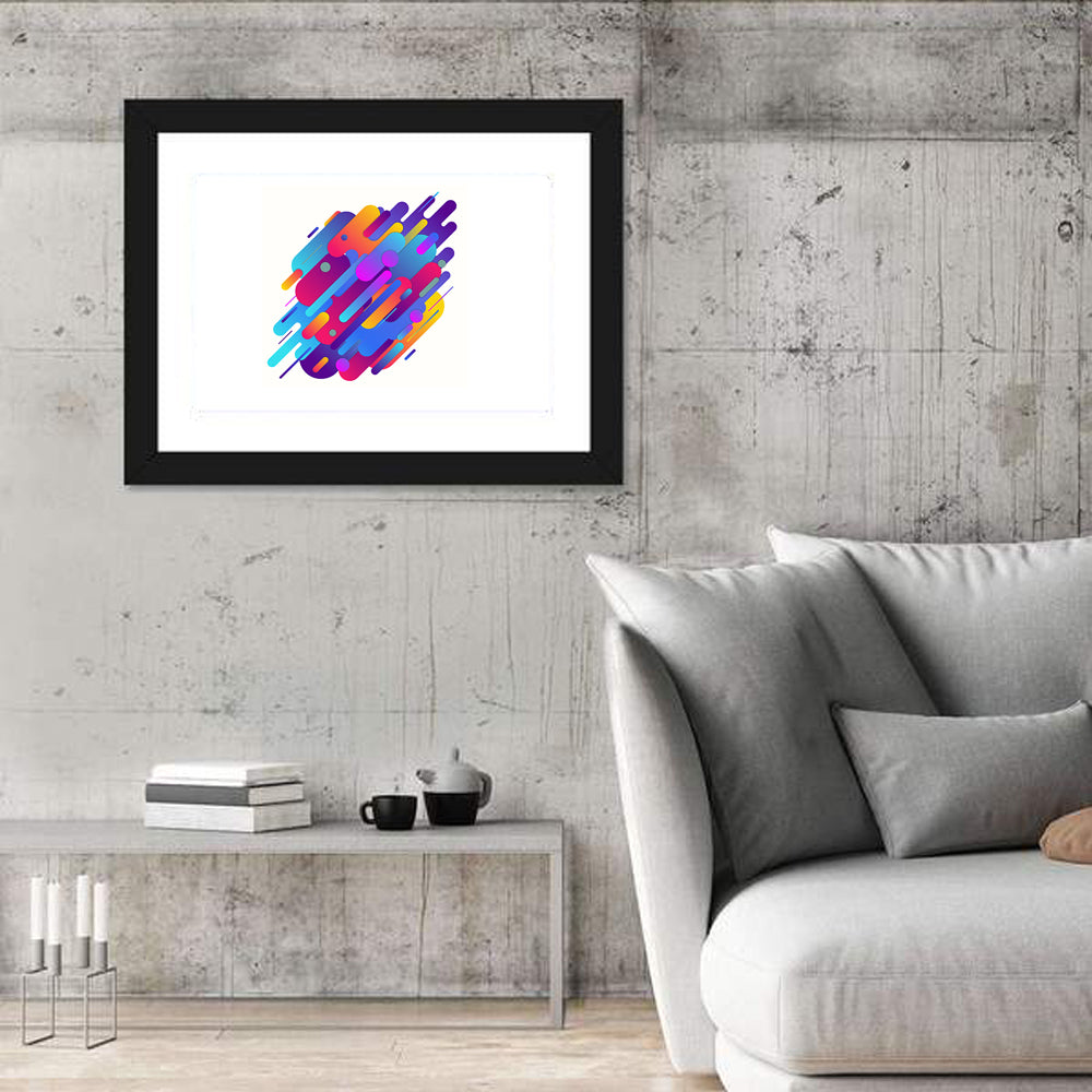 Diagonal Geometric Color Study Wall Art