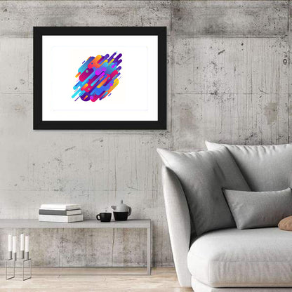 Diagonal Geometric Color Study Wall Art
