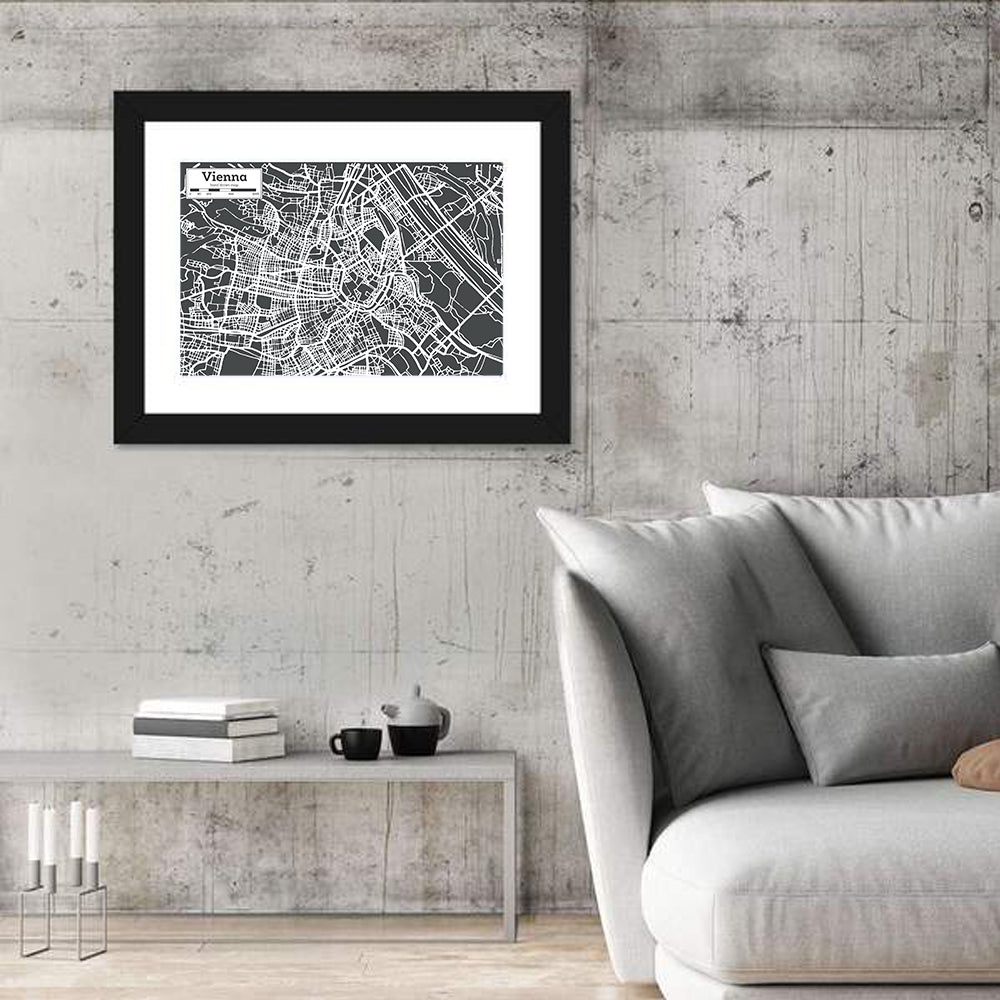 Vienna Street Map Wall Art