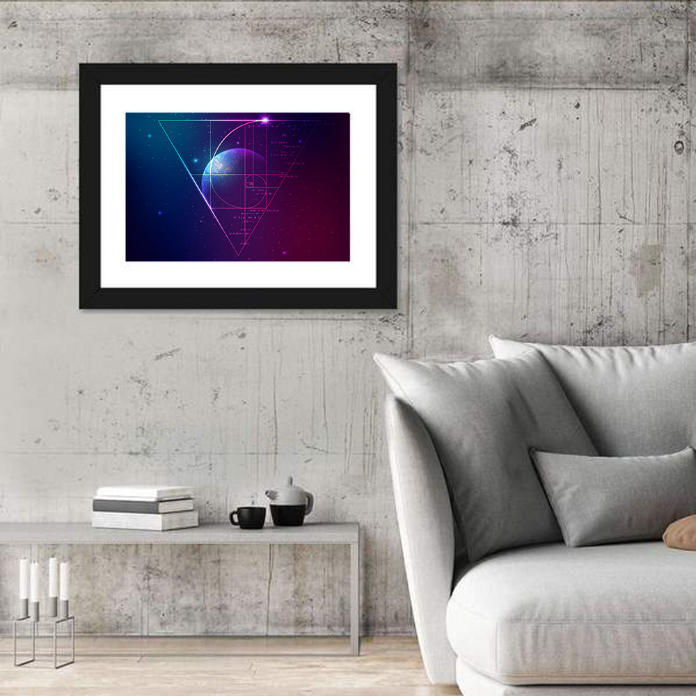 Golden Spiral Planet Wall Art