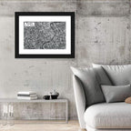 Shanghai Street Grid Map Wall Art