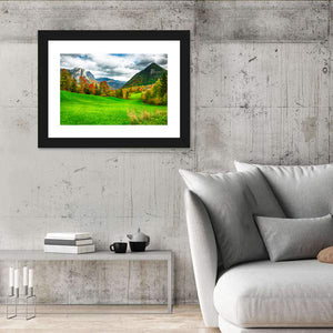 Austrian Alpine Meadows At Autumn Wall Art