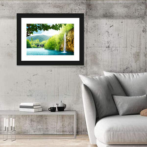 Waterfall In Deep Forest Of Croatia Wall Art