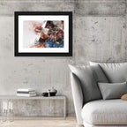 Acoustic Guitar Close Up Watercolor Wall Art