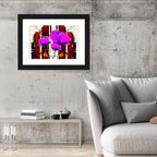Purple Poppies Illustration Wall Art