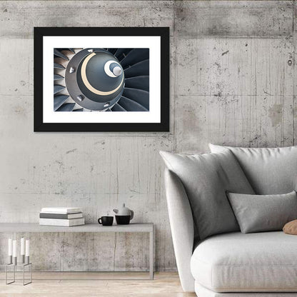 Jet Engine Turbine Spinner Close-up Wall Art