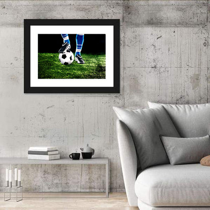 Soccer Ball Underfoot Close-up Wall Art