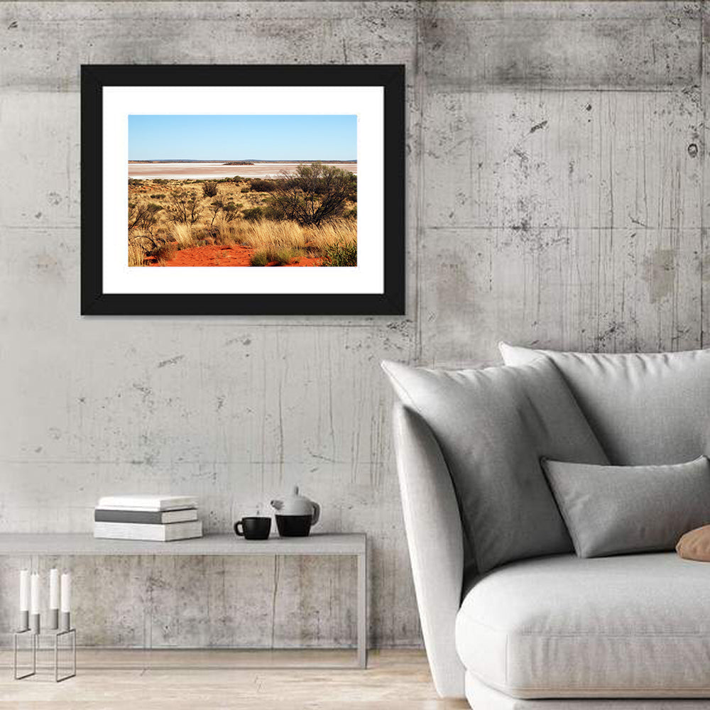 Amadeus Salt Lake Landscape Wall Art in a room, landscape
