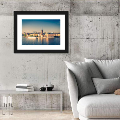 Riddarholmen Church Golden Hour Skyline Wall Art
