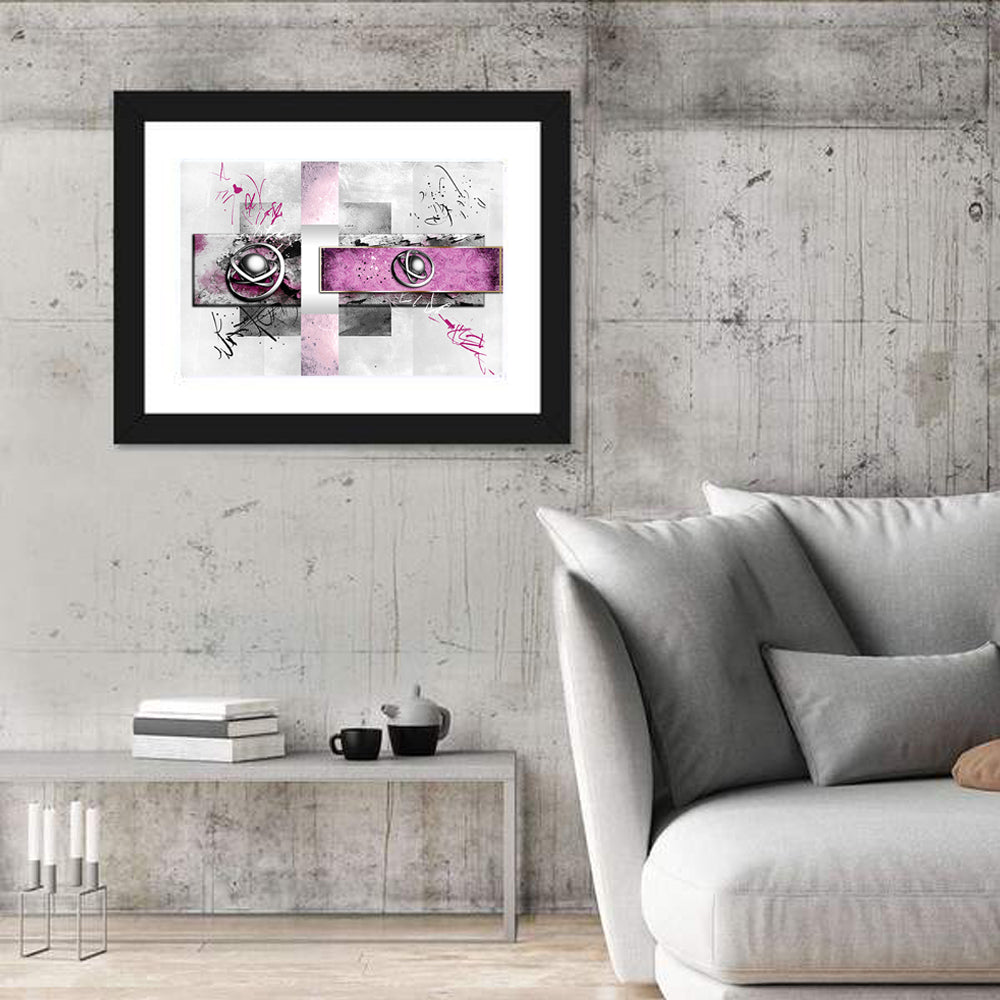 Magenta Orbital Spheres Wall Art