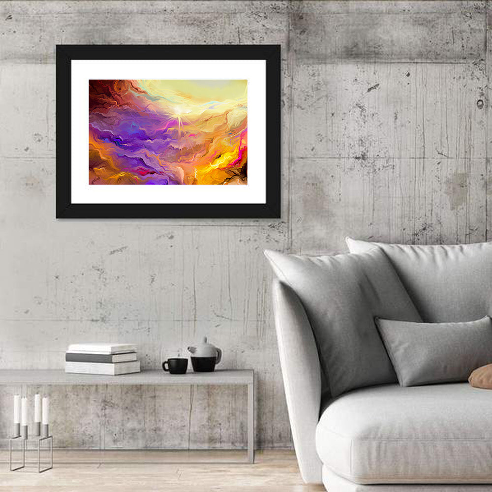 Radiant Sunburst Abstract Wall Art