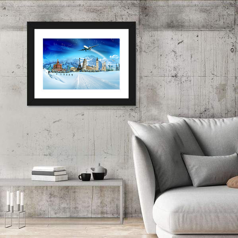 Global Winter Travel Montage Wall Art