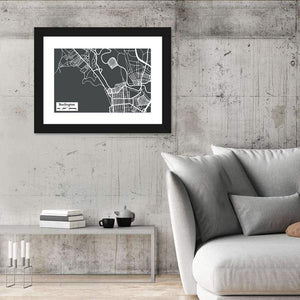 Burlington Vermont City Map Wall Art