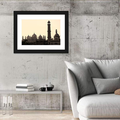 Badshahi Mosque Silhouette Wall Art