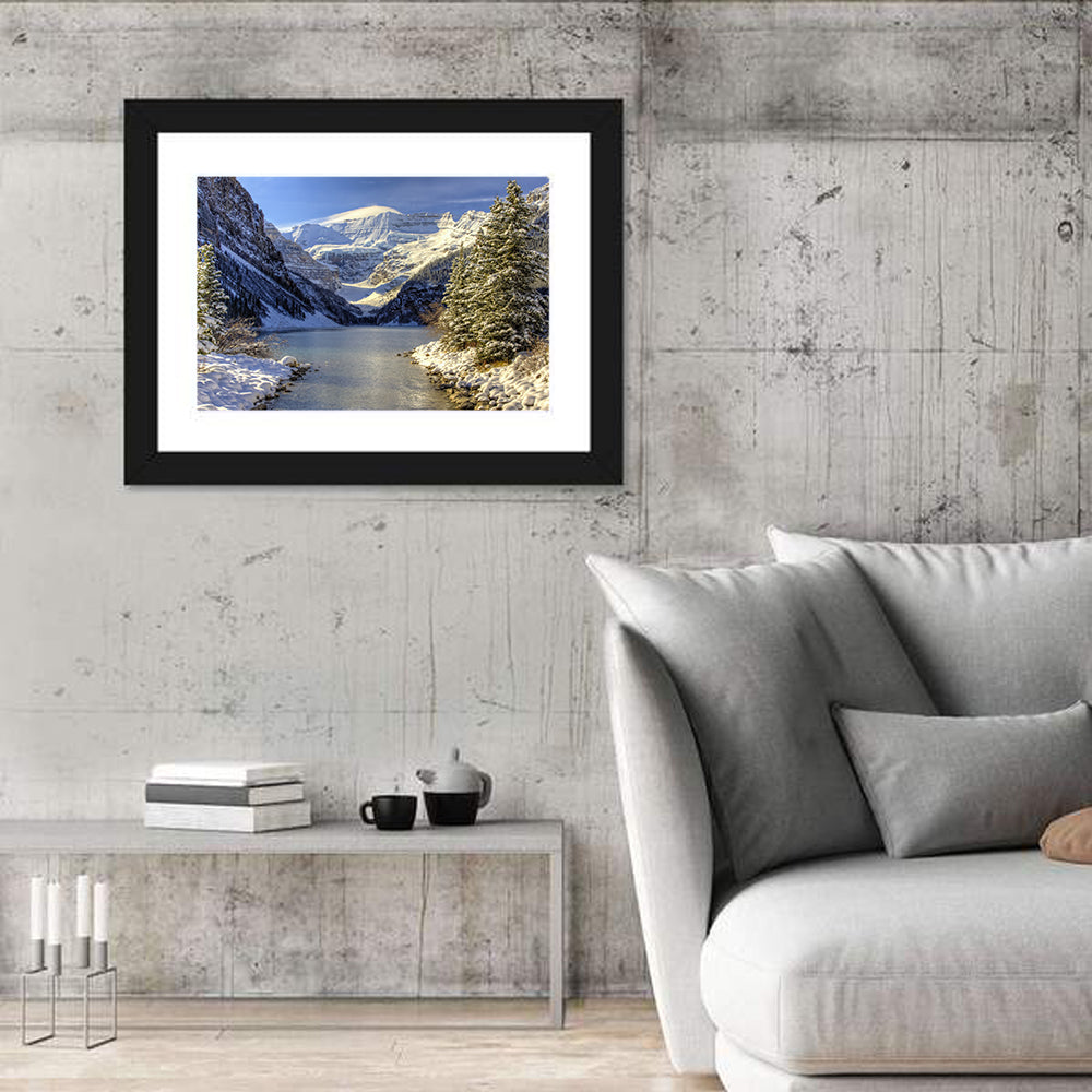 Lake Louise Snowy Shoreline Wall Art