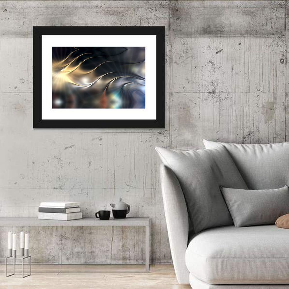 3d Metallic Wave Composition Wall Art