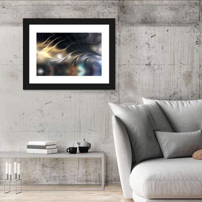 3d Metallic Wave Composition Wall Art
