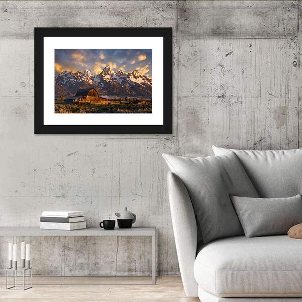 John Moulton Barn, Mormon Row Wall Art in a room, landscape