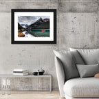 Lake Louise Canoes and Glacier Wall Art