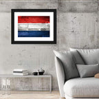 Dutch Flag on Distressed Wood Wall Art