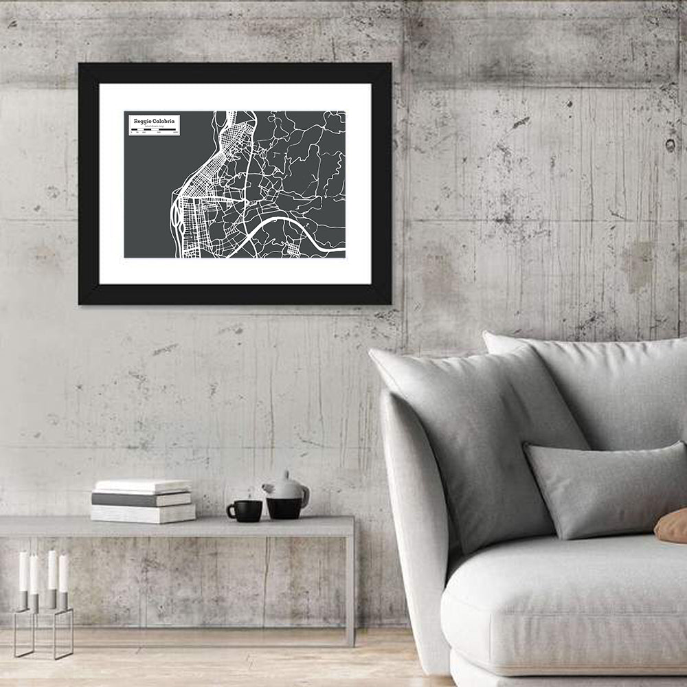 Reggio Calabria Minimalist City Map Wall Art