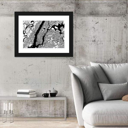 Minimalist Manhattan Map Wall Art