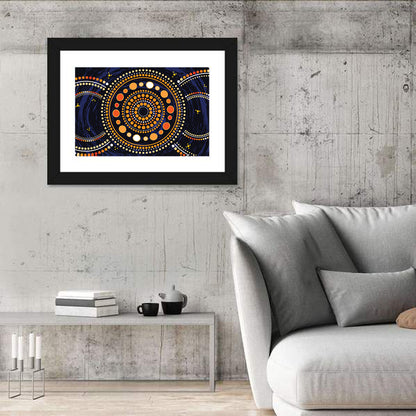 Aboriginal Dot Illustration Wall Art