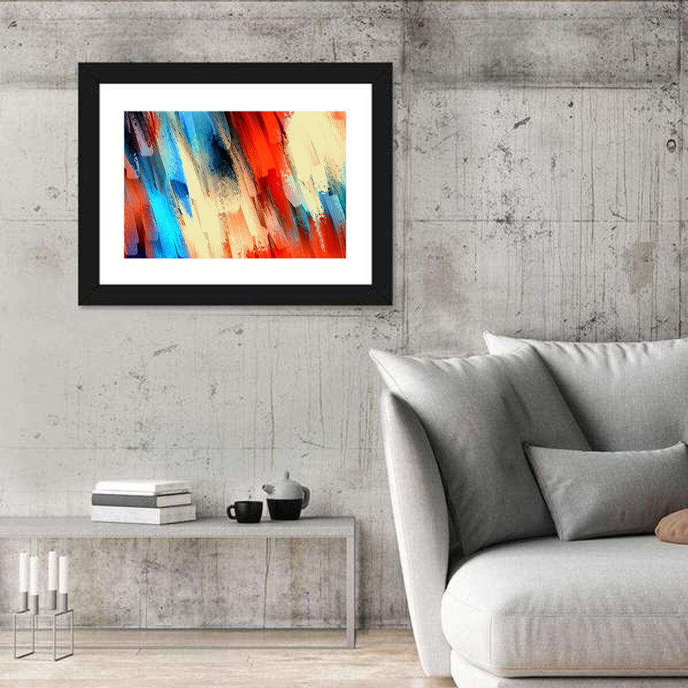 Diagonal Acrylic Brushstrokes Wall Art