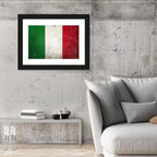 Distressed Italian Flag Wall Art