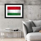 Vintage Hungarian Flag Wall Art