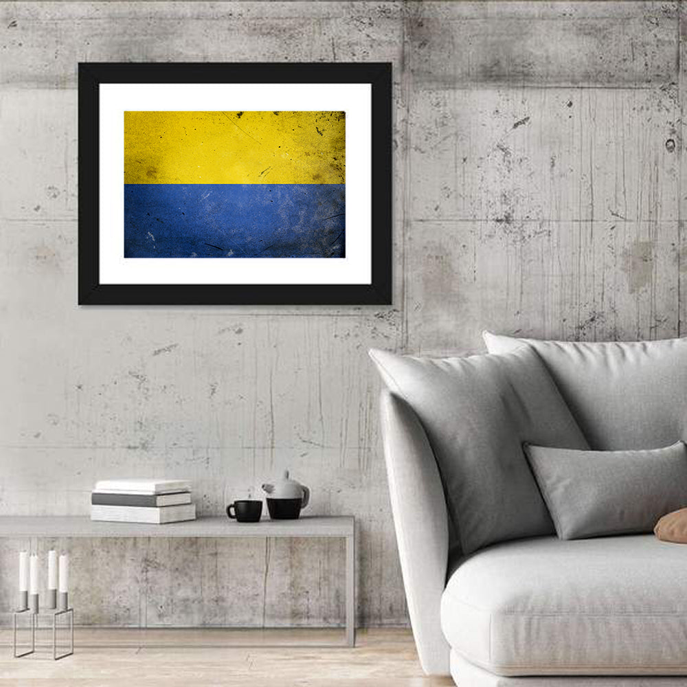 Distressed Ukraine Flag Wall Art