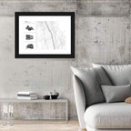 Vaduz Map with Castle Wall Art