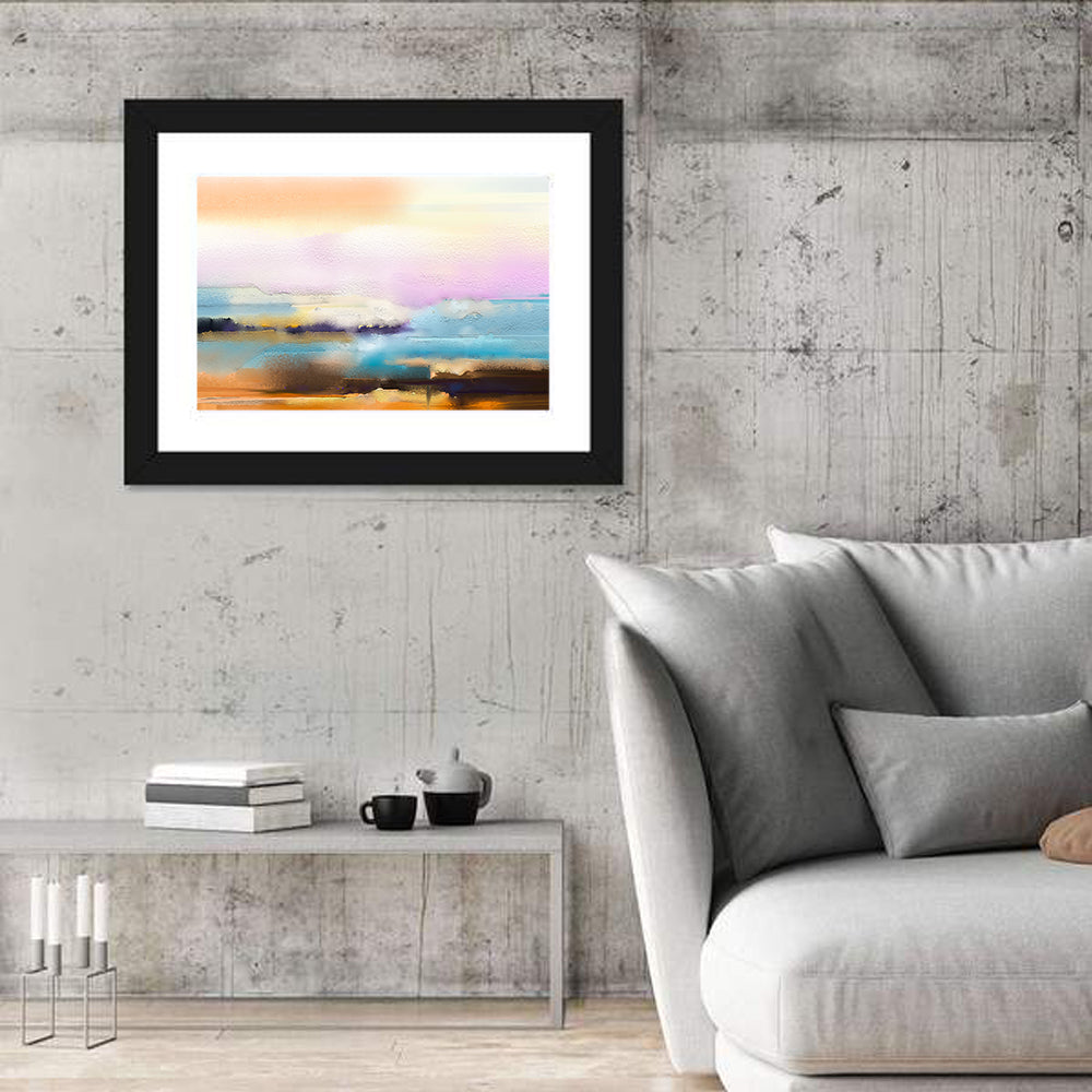 Blended Horizon Brushstrokes Wall Art