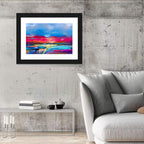 Impasto Mountains at Sunrise Wall Art