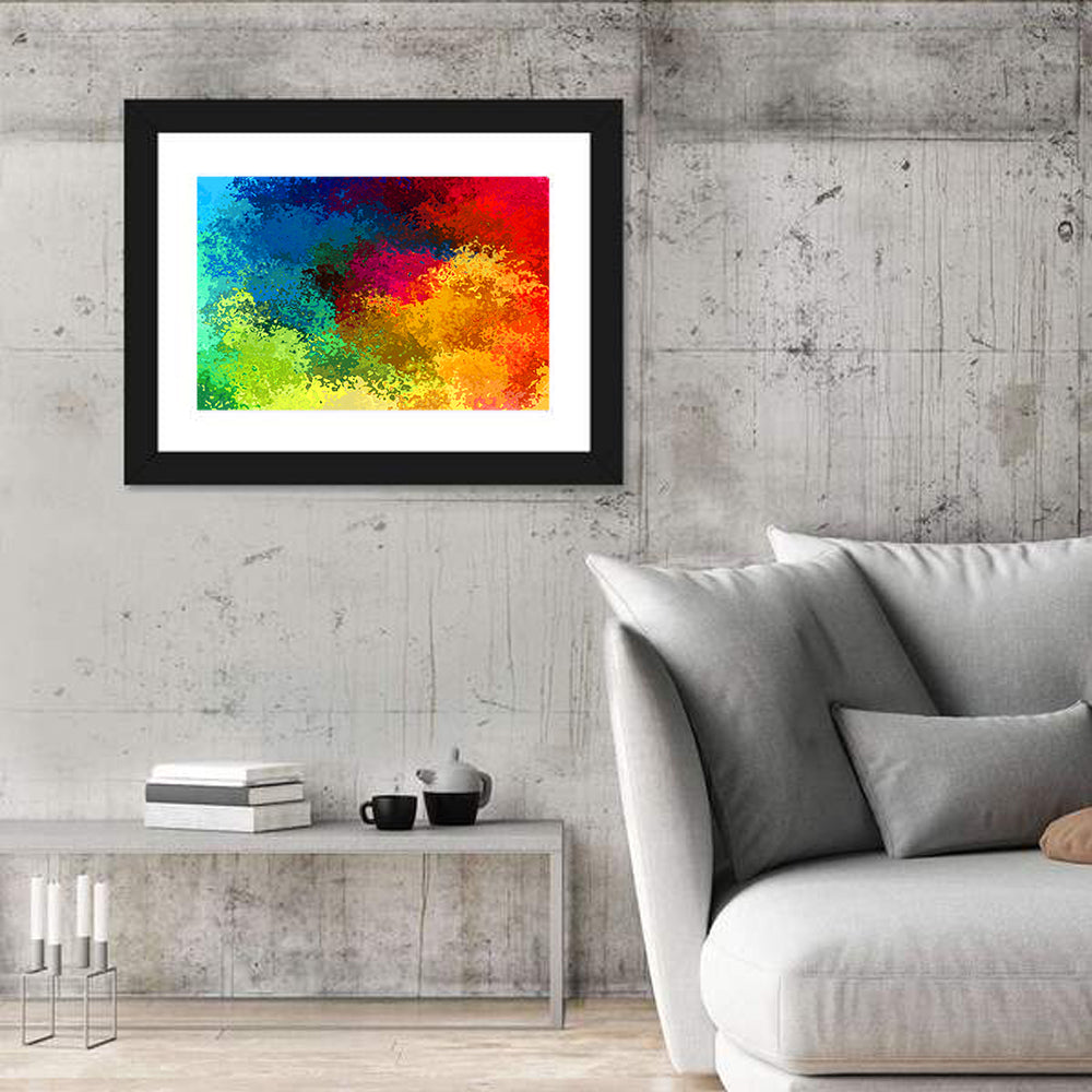 Diagonal Rainbow Gradient Wall Art