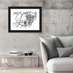 Alicante City Plan Wall Art