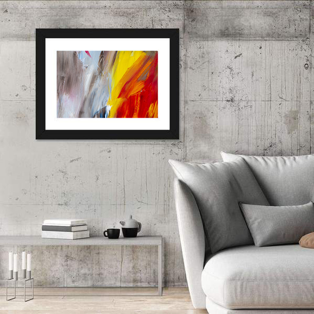Warm Gray Diptych Texture Wall Art in a room, landscape