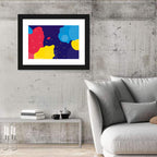 Memphis Dots and Color Blocks Wall Art