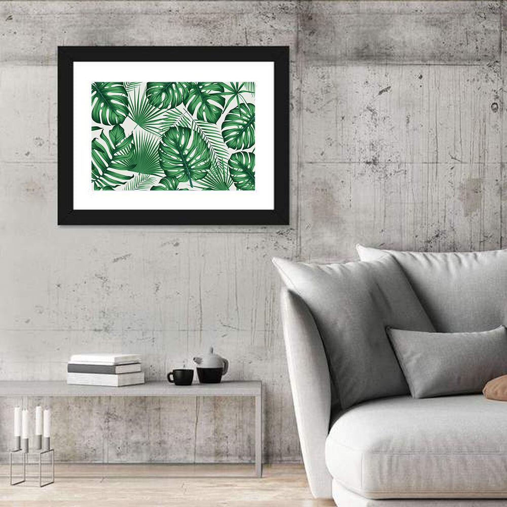 Layered Tropical Leaves Wall Art