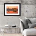 Golden Temple at Sunset Wall Art