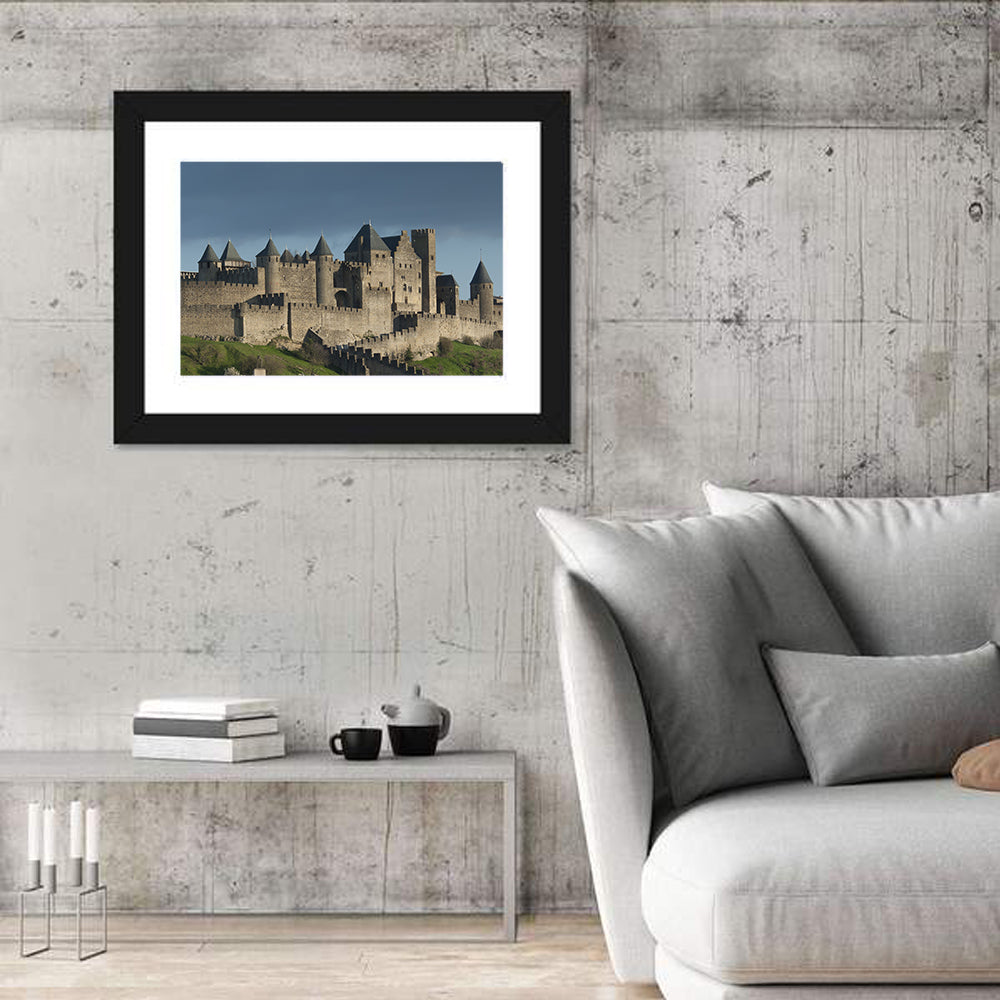 Cité De Carcassonne at Dusk Wall Art in a room, landscape