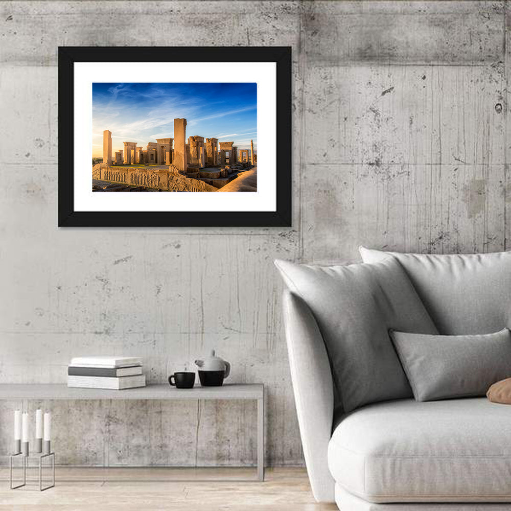 Persepolis Reliefs, Marvdasht Iran Wall Art in a room, landscape