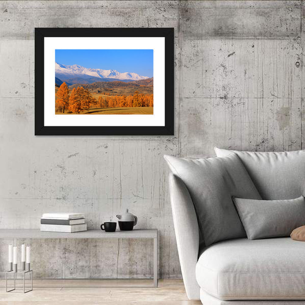 Altay Mountains with Golden Larches Wall Art