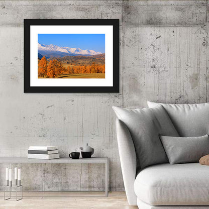 Altay Mountains with Golden Larches Wall Art