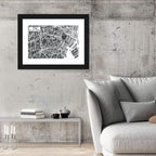 Tokyo City Map Wall Art