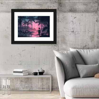 Night Swamp Fishing Wall Art