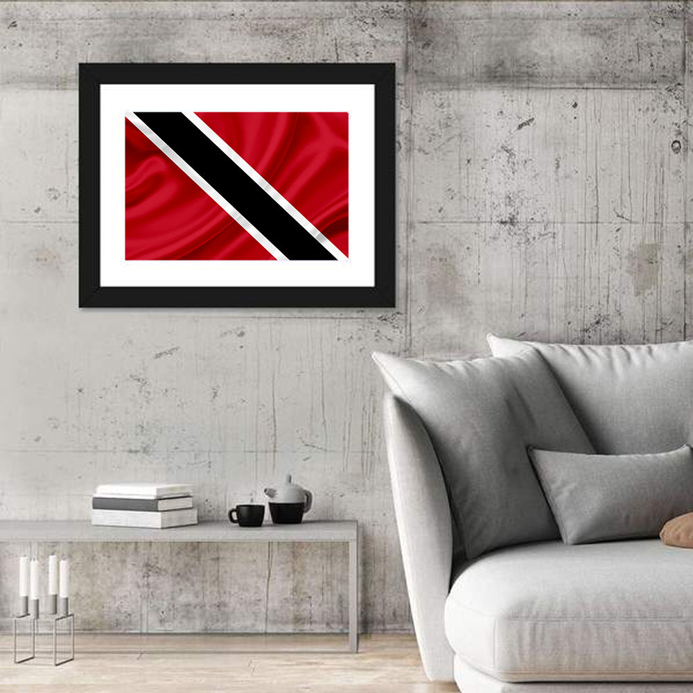 Trinidad and Tobago Flag, Diagonal Stripe Wall Art